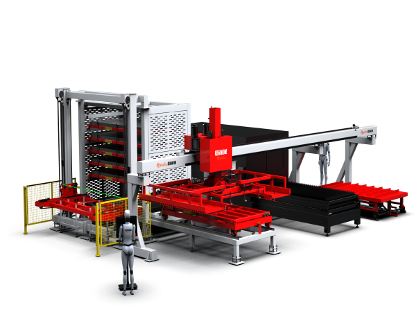 Sheet metal fiber laser storage warehouse