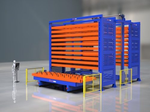 Double tower sheet metal storage