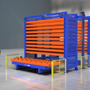 Double tower sheet metal storage