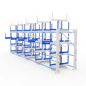 Telescopic cantilever shelves