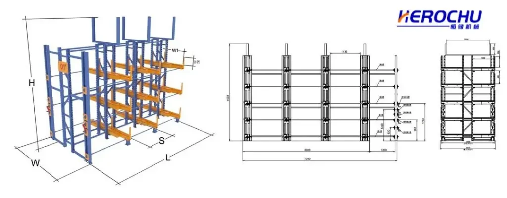 cantilever rack pipe rack storage