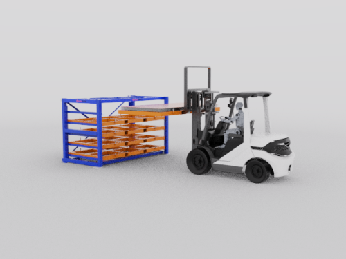 Sheet Metal Storage Racking Forklift
