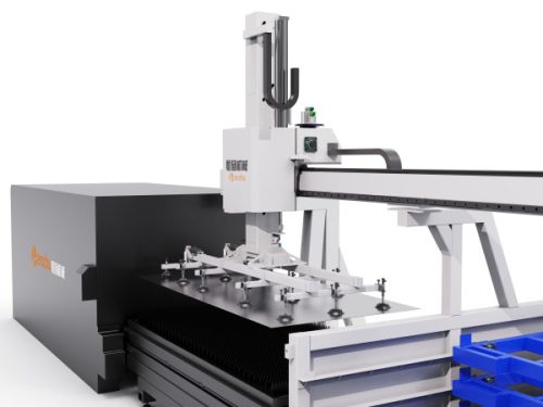 Automatic composite loading and unloading manipulator & plate storage warehouse
