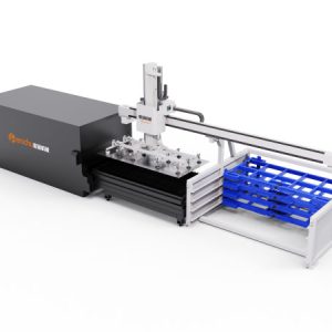 Automatic composite loading and unloading manipulator & plate storage warehouse