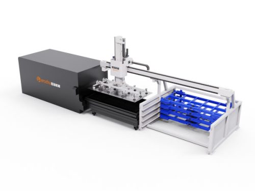 Automatic composite loading and unloading manipulator & plate storage warehouse