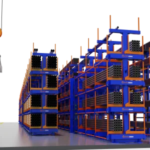 Electric heavy duty pipe storage racks