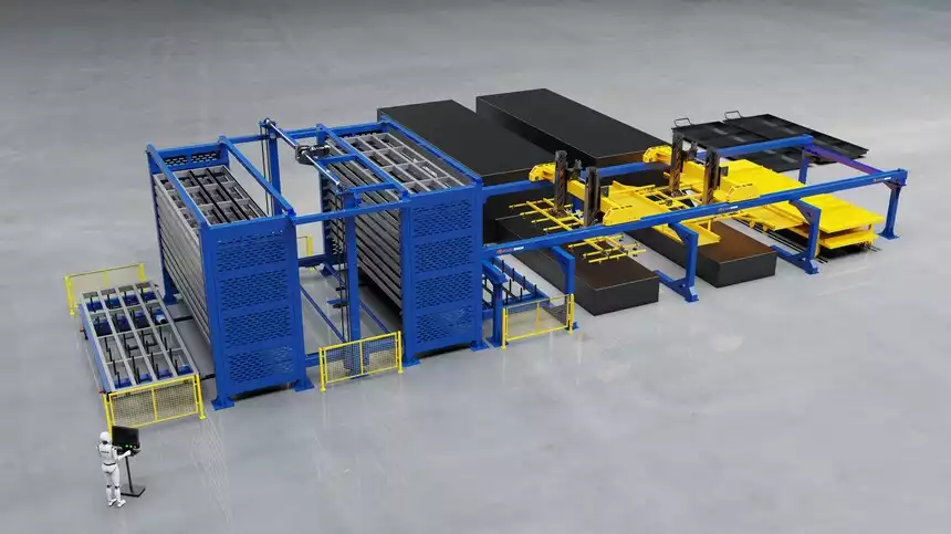 Automatic loading and unloading of sheet metal laser cutting machine