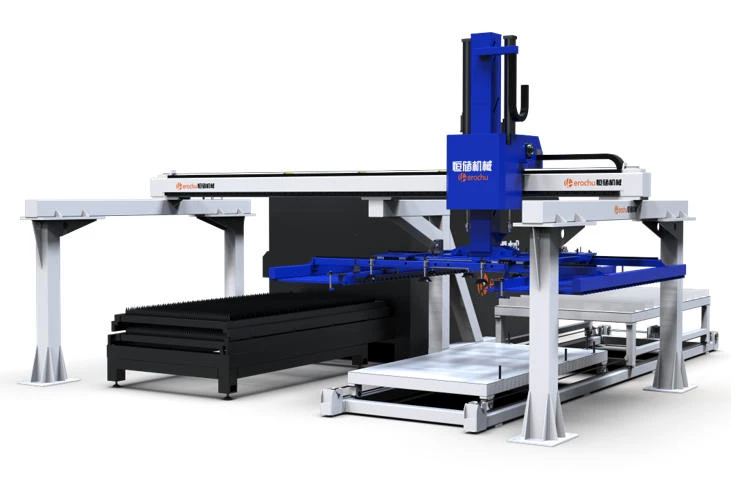 Single gantry compound loading and unloading manipulator