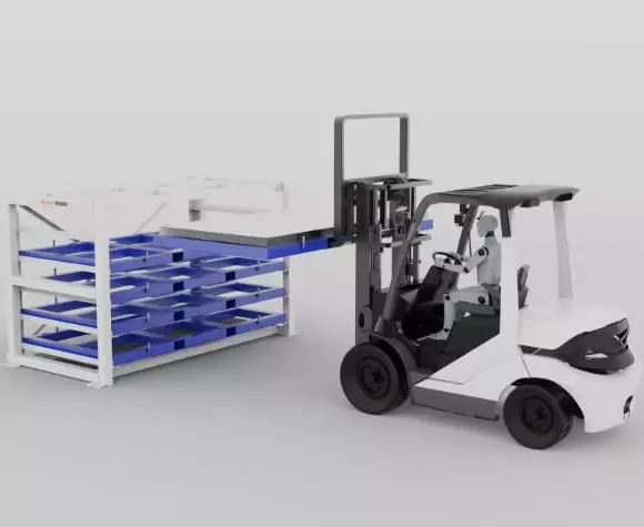 Sheet Metal Storage Racks Forklift