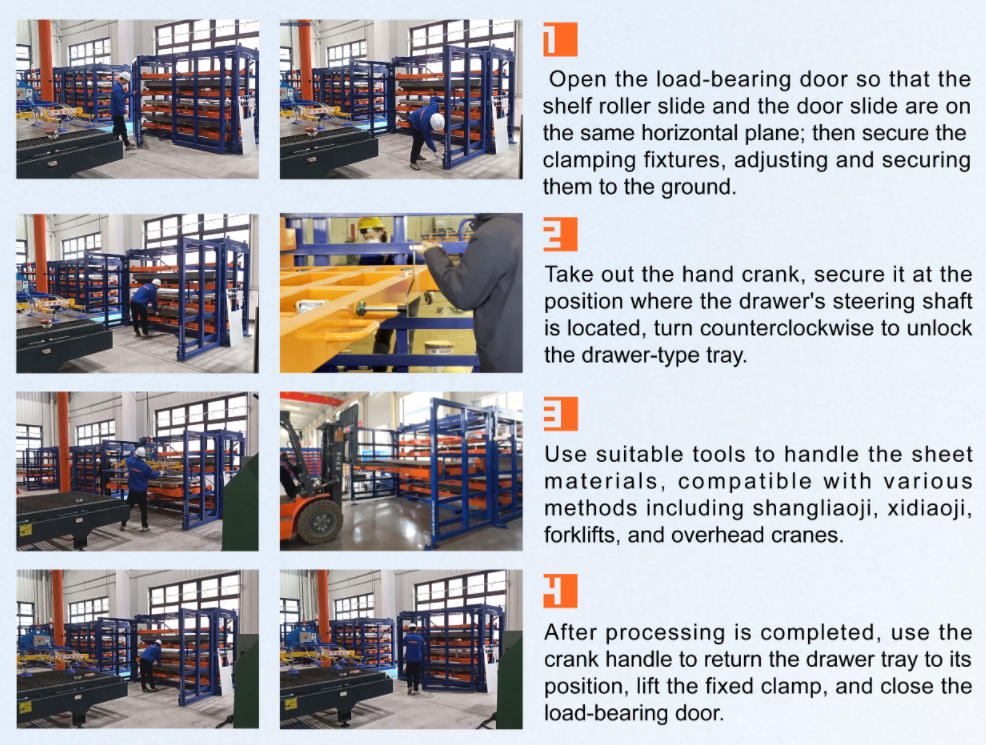 Roll out sheet metal rack