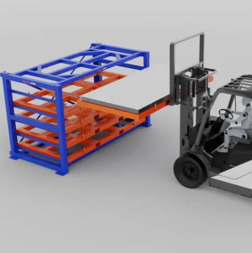 Slide-out Metal Pallet Storage Rack