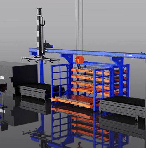 Automatic one tow two loading +five layers storage rack