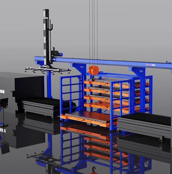 Automatic one tow two loading +five layers storage rack
