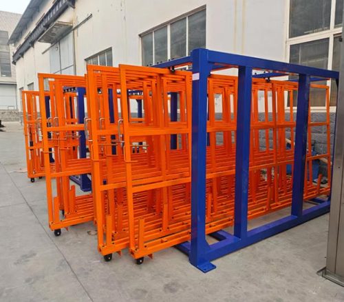 Roll out vertical sheet metal rack