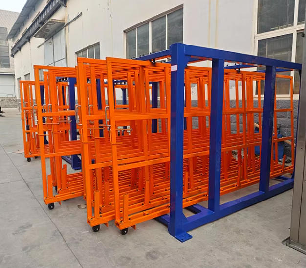Roll out vertical sheet metal rack