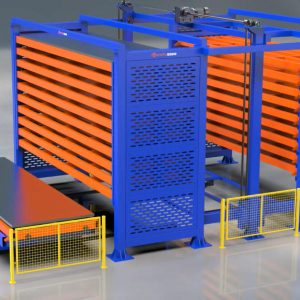 Automatic two tower plate storage warehouse
