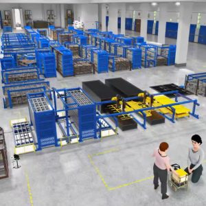 Automatic loading/unloading system for fiber laser