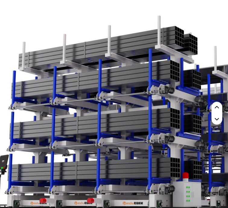 Industrial High Capacity Rail Telescopic Cantilever Rack System Solution for Profile Steel Metal Pipe
