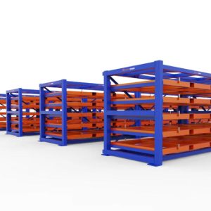 Roll Out sheet metal storage rack | Steel plate storage systems