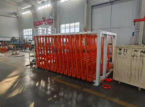 Roll out vertical sheet metal rack