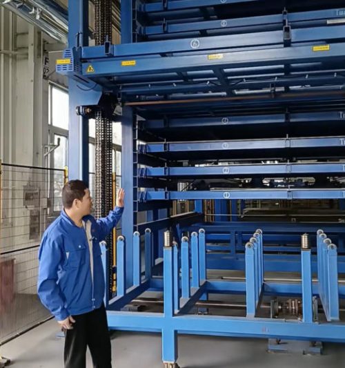 Sheet metal automatic loading and unloading warehouse