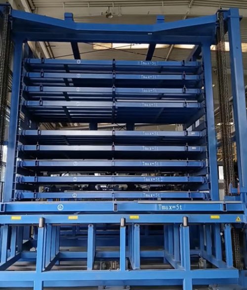 Sheet metal automatic loading and unloading warehouse