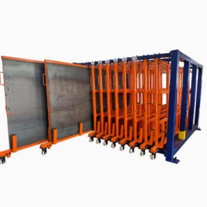 Vertical sheet metal storage racks | Vertical Roll Out sheet Racks