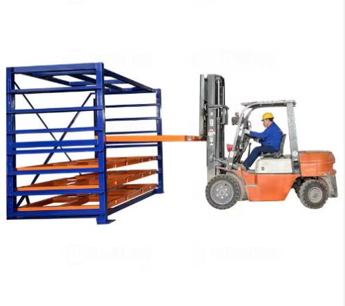 Heavy-Duty Multi-Layer Pull-Out Steel Plate Rack Forklift Drawer Type Factory Stacking Racks & Shelves