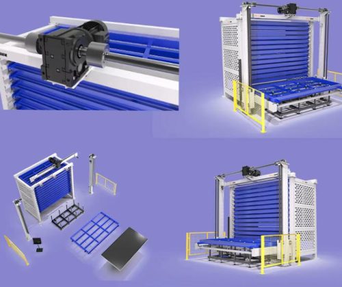 Automatic sheet metal storage warehouse