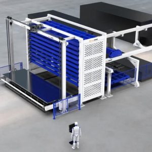 Versatile Warehouse Gantry Crane with Automatic Discharging Feature for Fiber Laser Cutting Machine