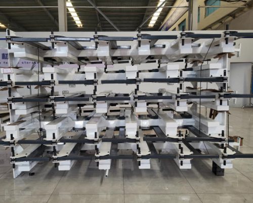 Electric Telescopic Cantilever Rack For Pipe Storage Roll Out Cantilever Racking