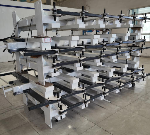 Electric Telescopic Cantilever Rack For Pipe Storage Roll Out Cantilever Racking