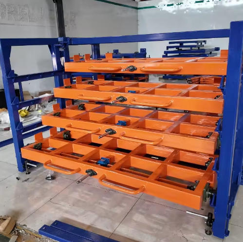 Hand-cranked steel plate shelves Sheet Metal Racking for Workshop Warehouse