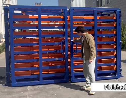 Horizontal sheet metal storage racks
