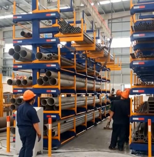 Cantilever sheet metal Rack/Heavy duty cantilevered pipe rack