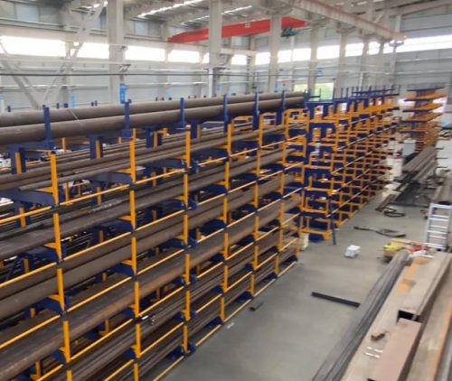 Telescopic Cantilever Racking Shelves Metal Long Material Storage Solution