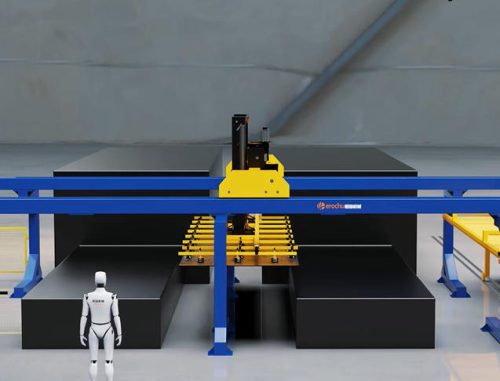 Automatic Laser Cutter Loading and Unloading System with Warehousing System