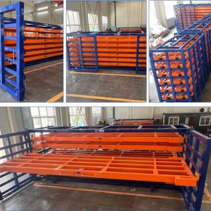 Sheet metal storage racks for fiber laser cutting machines