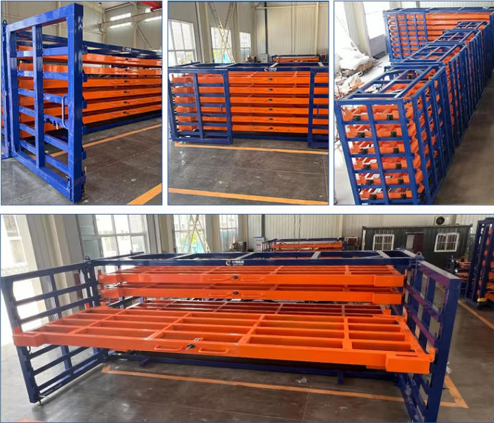 Sheet metal storage racks for fiber laser cutting machines
