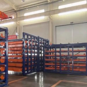 Sheet metal storage racks for fiber laser cutting machines