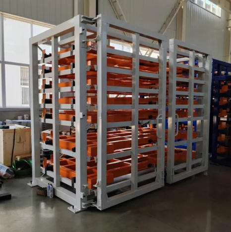 Draw-type steel storage shelves of steel plates