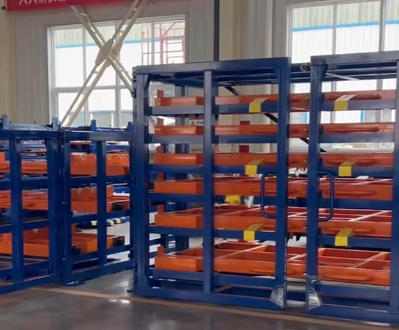Manual Crank Rolling Sheet Metal Storage Shelving