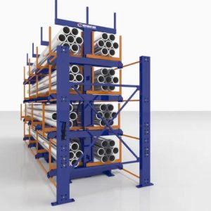 Storage solution for long packs of timber