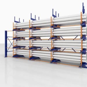 Storage solution for long packs of timber