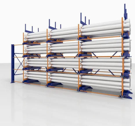 Storage solution for long packs of timber