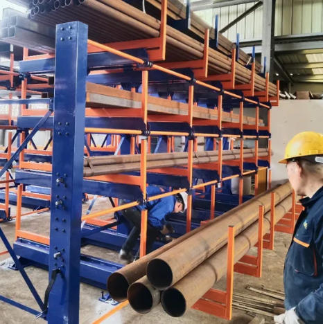 Industrial steel pipe storage rack design