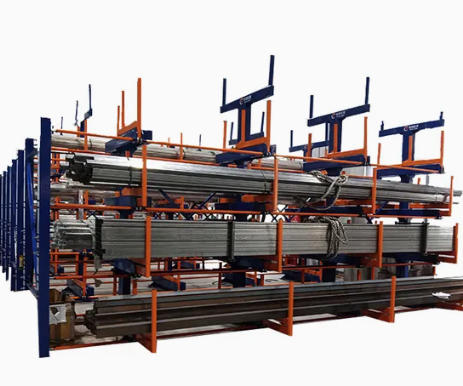 Warehouse Storage Electric Telescopic Cantilever Rack for Pipe Storage