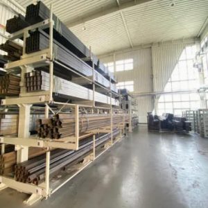 Crank out cantilever steel racks