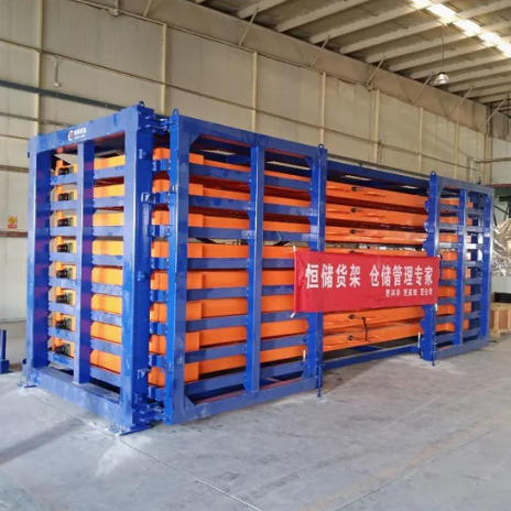 Storage system for steel plates with laser cutting machine