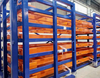 Steel plate storage shelves